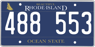 RI license plate 488553