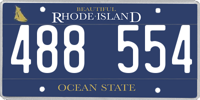 RI license plate 488554