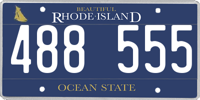RI license plate 488555