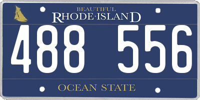 RI license plate 488556