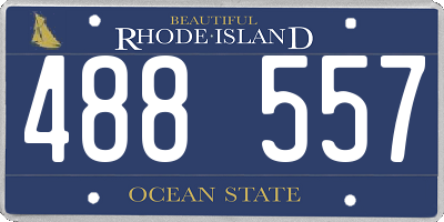 RI license plate 488557
