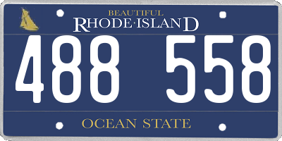 RI license plate 488558