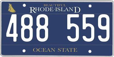 RI license plate 488559