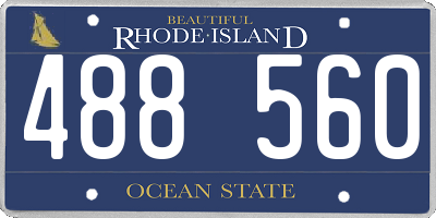 RI license plate 488560