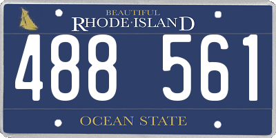 RI license plate 488561