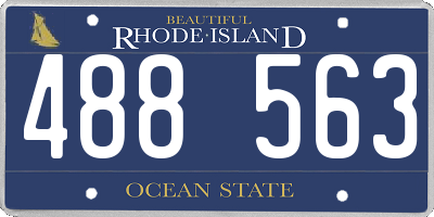 RI license plate 488563