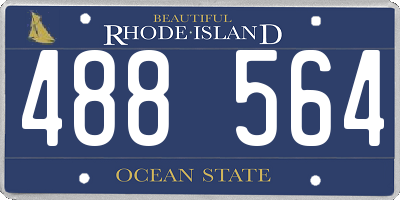 RI license plate 488564