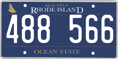 RI license plate 488566