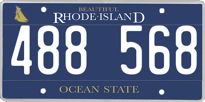 RI license plate 488568