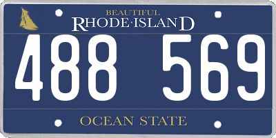 RI license plate 488569