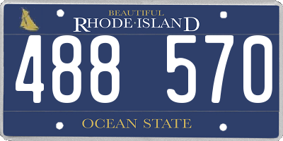 RI license plate 488570