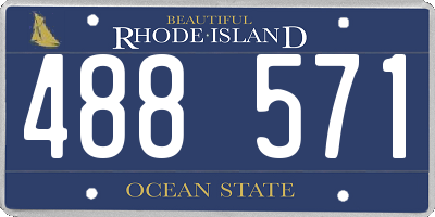RI license plate 488571