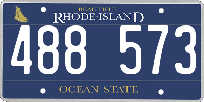 RI license plate 488573