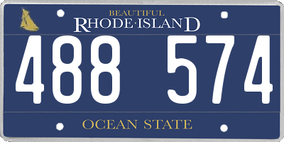 RI license plate 488574