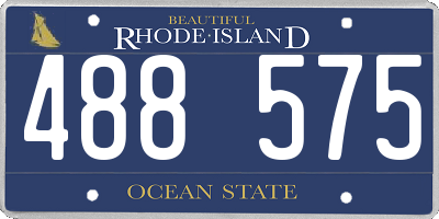 RI license plate 488575