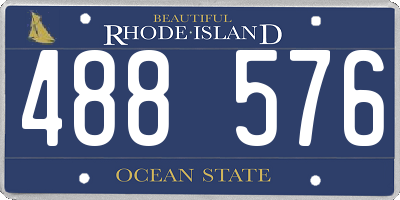 RI license plate 488576