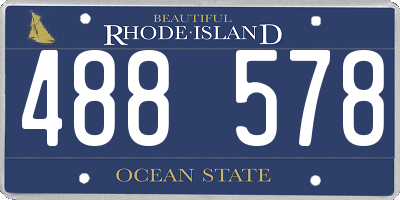 RI license plate 488578