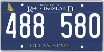 RI license plate 488580