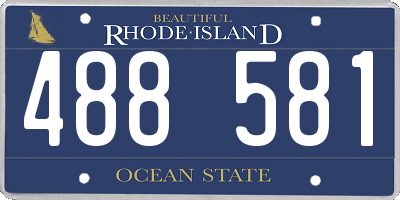 RI license plate 488581