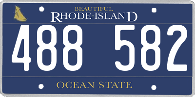 RI license plate 488582