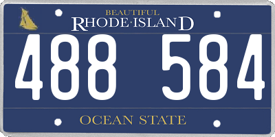 RI license plate 488584