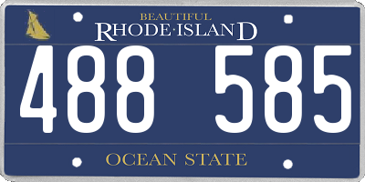 RI license plate 488585