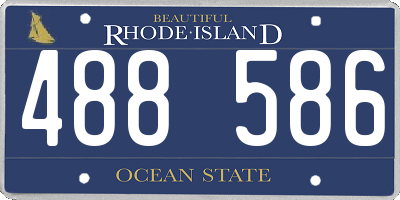 RI license plate 488586
