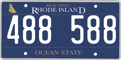 RI license plate 488588