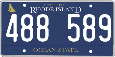 RI license plate 488589