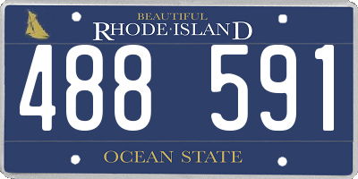 RI license plate 488591