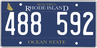 RI license plate 488592