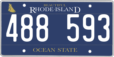 RI license plate 488593