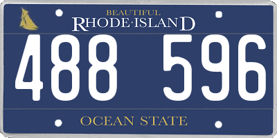 RI license plate 488596
