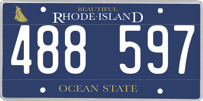 RI license plate 488597