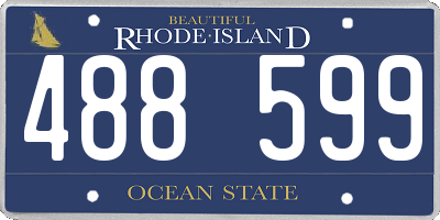 RI license plate 488599