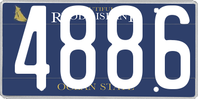 RI license plate 4886