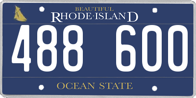 RI license plate 488600