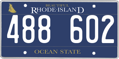 RI license plate 488602