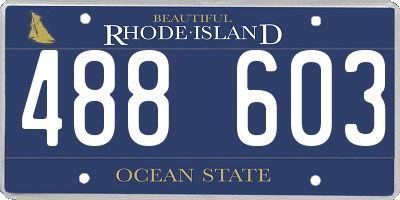RI license plate 488603