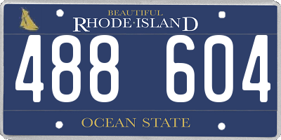 RI license plate 488604