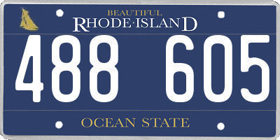 RI license plate 488605