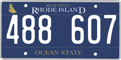 RI license plate 488607