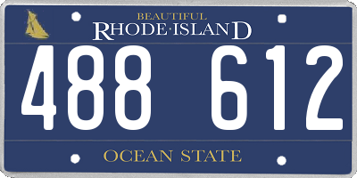RI license plate 488612