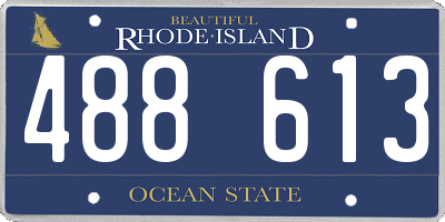 RI license plate 488613