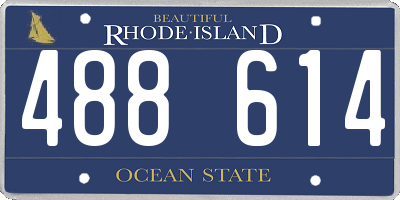 RI license plate 488614