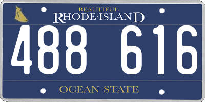 RI license plate 488616