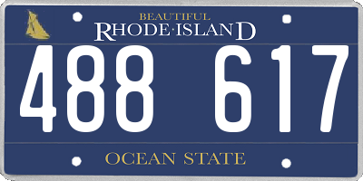 RI license plate 488617