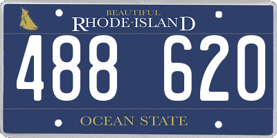 RI license plate 488620