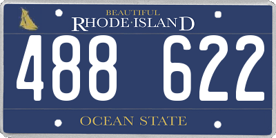RI license plate 488622