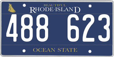 RI license plate 488623